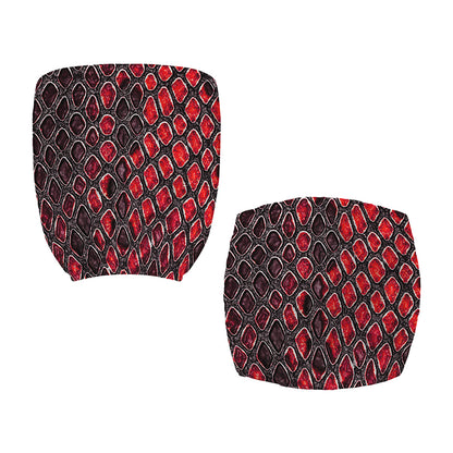 Red And Black Snakeskin Print Office Chair Cover