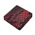 Red And Black Snakeskin Print Outdoor Seat Cushion Cover
