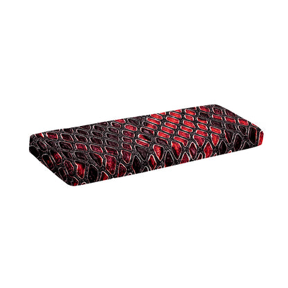Red And Black Snakeskin Print Piano Keyboard Cover