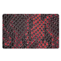 Red And Black Snakeskin Print Polyester Doormat