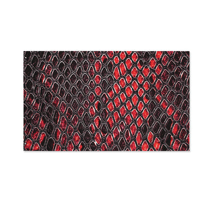 Red And Black Snakeskin Print Polyester Flag
