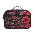 Red And Black Snakeskin Print Portable Lunch Bag