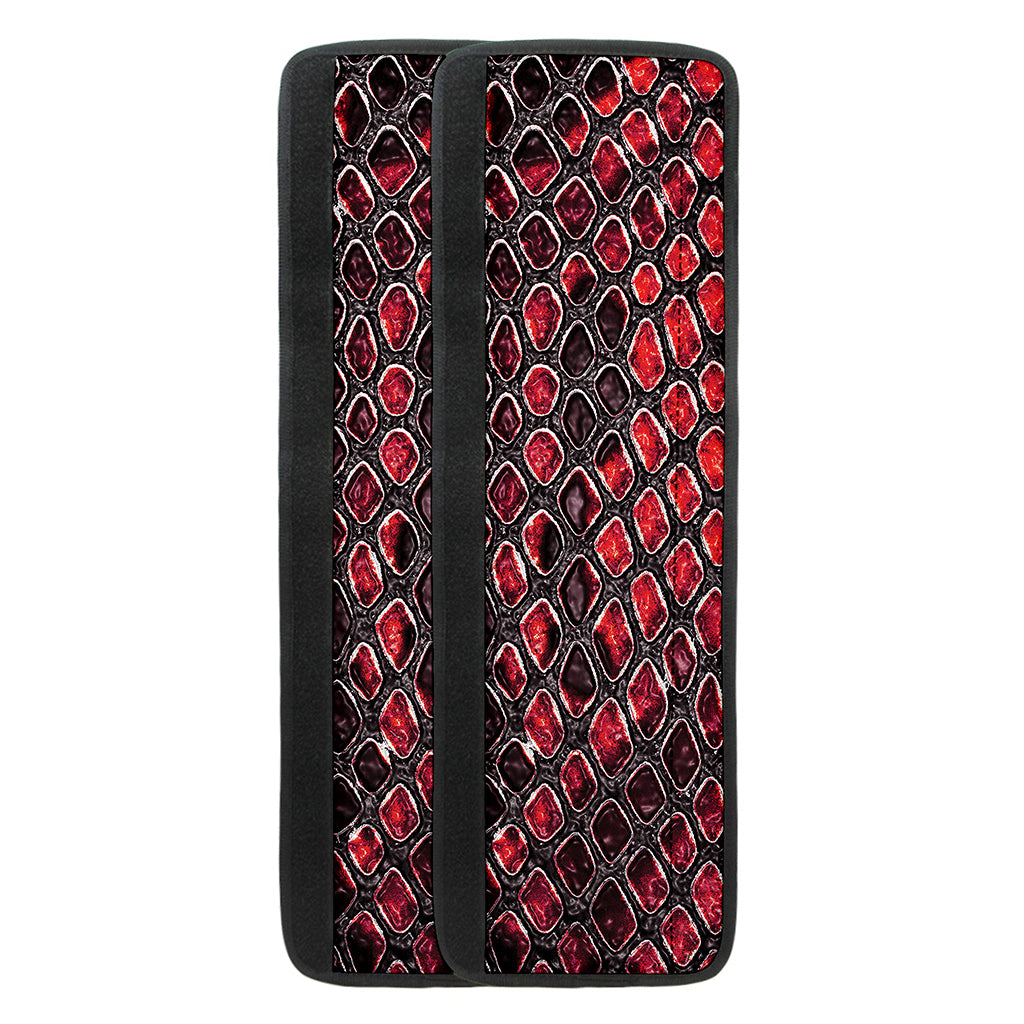 Red And Black Snakeskin Print Refrigerator Handle Covers