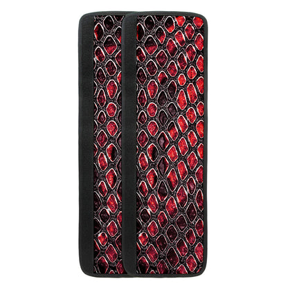 Red And Black Snakeskin Print Refrigerator Handle Covers
