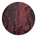 Red And Black Snakeskin Print Round Blanket