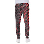 Red And Black Snakeskin Print Scuba Joggers