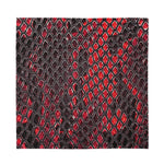 Red And Black Snakeskin Print Silk Bandana