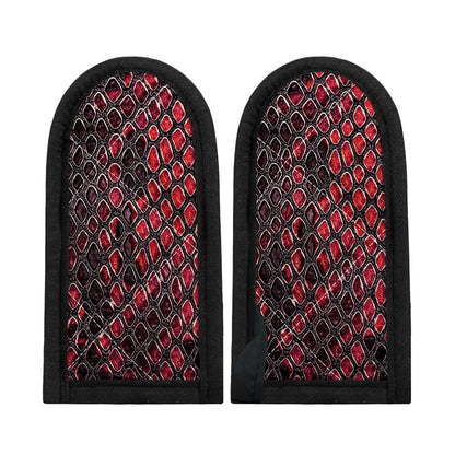 Red And Black Snakeskin Print Skillet Handle Cover
