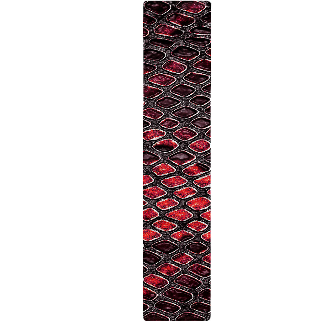 Red And Black Snakeskin Print Table Runner