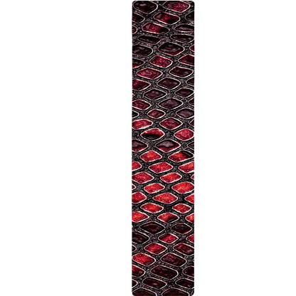 Red And Black Snakeskin Print Table Runner