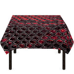 Red And Black Snakeskin Print Tablecloth
