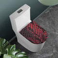 Red And Black Snakeskin Print Toilet Lid Cover