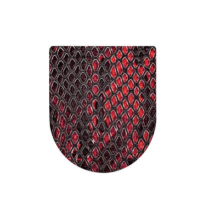 Red And Black Snakeskin Print Toilet Lid Cover