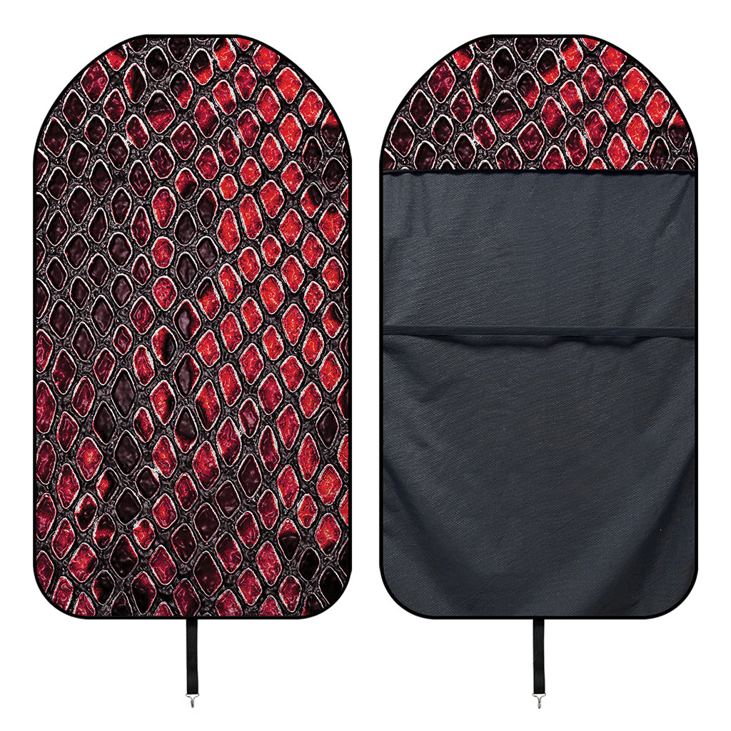 Red And Black Snakeskin Print Waterproof Car Seat Cover