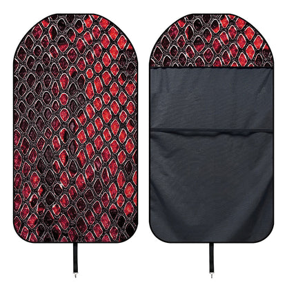 Red And Black Snakeskin Print Waterproof Car Seat Cover