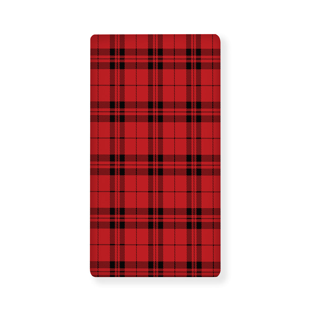 Red And Black Tartan Pattern Print Baby Crib Sheet