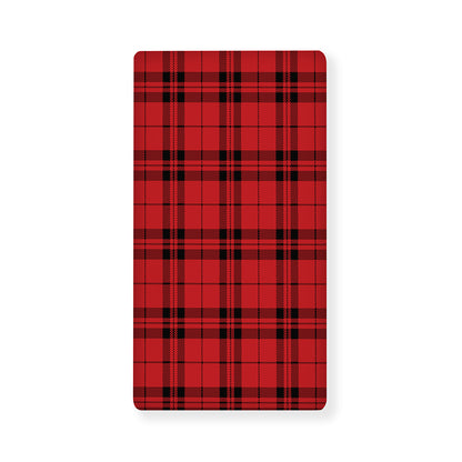 Red And Black Tartan Pattern Print Baby Crib Sheet