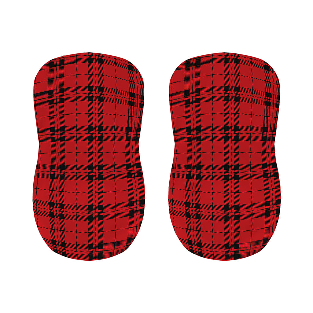 Red And Black Tartan Pattern Print Bar Stool Covers