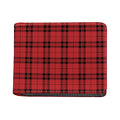 Red And Black Tartan Pattern Print Bifold Wallet