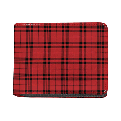 Red And Black Tartan Pattern Print Bifold Wallet