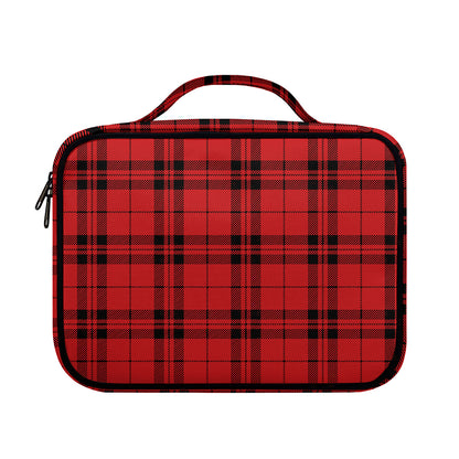 Red And Black Tartan Pattern Print Briefcase Bible Bag