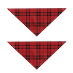 Red And Black Tartan Pattern Print Dog Bandana