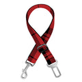 Red And Black Tartan Pattern Print Dog Seat Belt