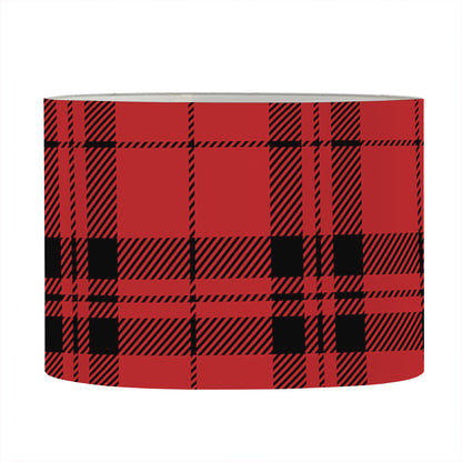 Red And Black Tartan Pattern Print Drum Lamp Shade