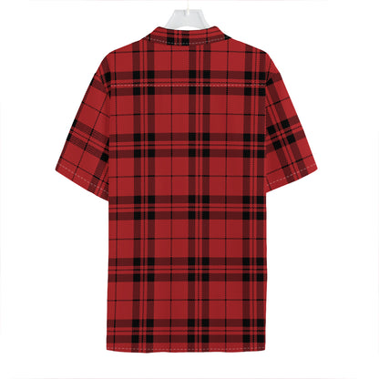 Red And Black Tartan Pattern Print Hawaiian Shirt