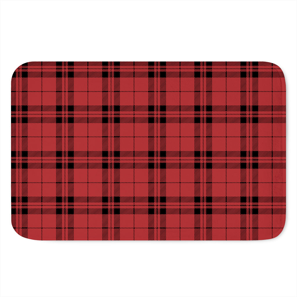 Red And Black Tartan Pattern Print Indoor Door Mat