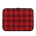 Red And Black Tartan Pattern Print Laptop Sleeve