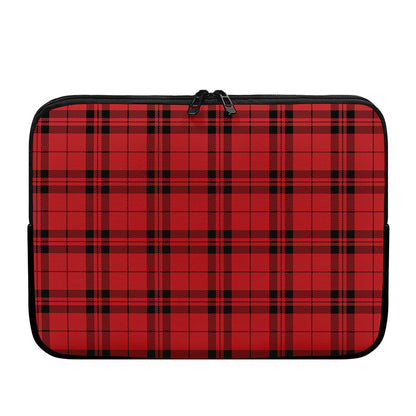 Red And Black Tartan Pattern Print Laptop Sleeve
