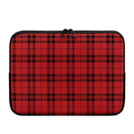 Red And Black Tartan Pattern Print Laptop Sleeve