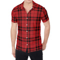 Red And Black Tartan Pattern Print Men's Shirt