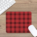 Red And Black Tartan Pattern Print Mouse Pad