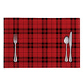 Red And Black Tartan Pattern Print Placemat