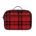 Red And Black Tartan Pattern Print Portable Lunch Bag