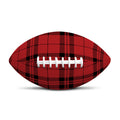 Red And Black Tartan Pattern Print Rugby Ball