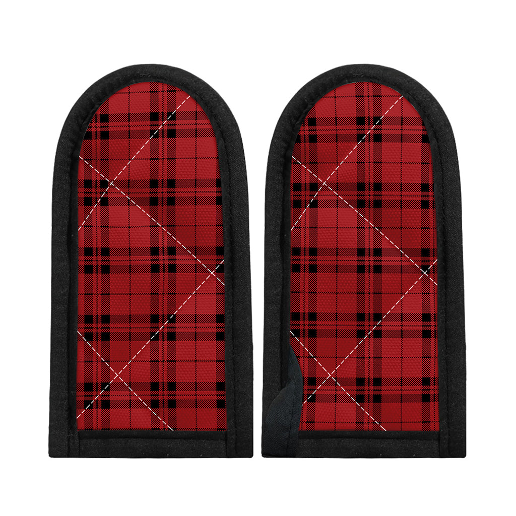 Red And Black Tartan Pattern Print Skillet Handle Cover