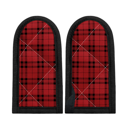 Red And Black Tartan Pattern Print Skillet Handle Cover