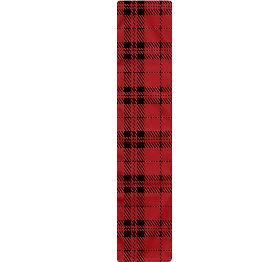 Red And Black Tartan Pattern Print Table Runner