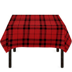 Red And Black Tartan Pattern Print Tablecloth