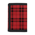 Red And Black Tartan Pattern Print Trifold Wallet