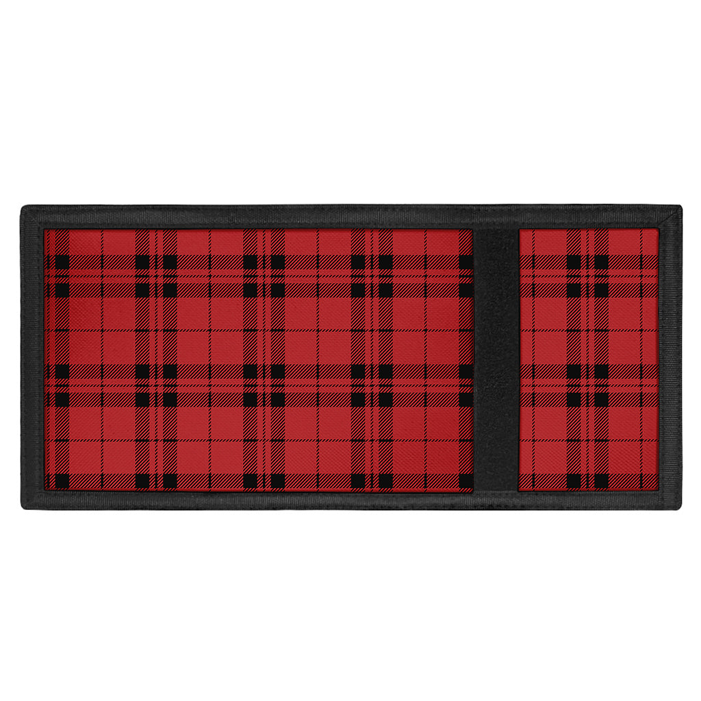 Red And Black Tartan Pattern Print Trifold Wallet