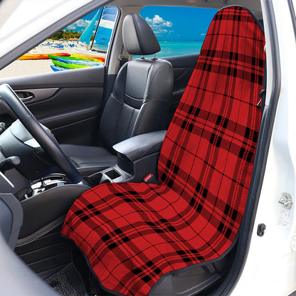 Red And Black Tartan Pattern Print Waterproof Car Seat Cover