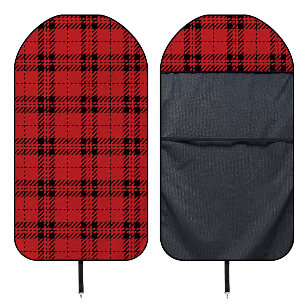 Red And Black Tartan Pattern Print Waterproof Car Seat Cover