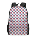 Red And Blue American Star Pattern Print 17 Inch Backpack