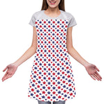 Red And Blue American Star Pattern Print Adjustable Apron