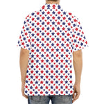 Red And Blue American Star Pattern Print Aloha Shirt
