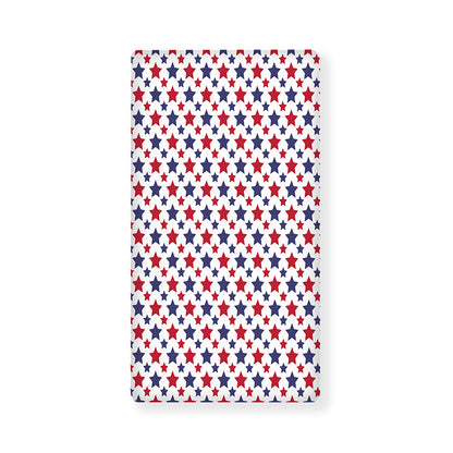 Red And Blue American Star Pattern Print Baby Crib Sheet